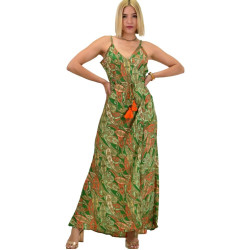 Γυναικείο boho φόρεμα με κρόσια maxi