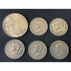Lot of six silver Greek coins